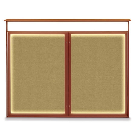 United Visual Products Double Door Enclosed Indoor Letterboard UV1126-BRONZE-LICORI
